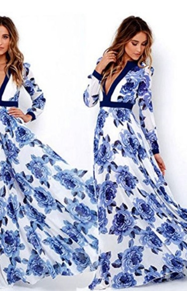 SOLD- Long Maxi Boho Sundress - Picture 2 of 6